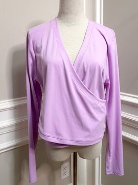 Harmony Balance Long Sleeve Lavender Top, Size XL